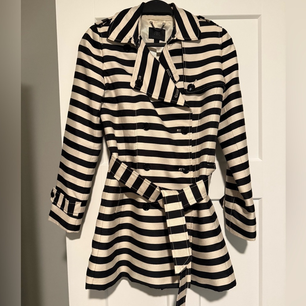 Banana Republic Cream and Black Coat